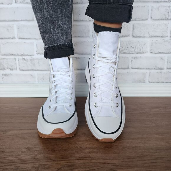 ⭐Converse Chuck Taylor Run Star Hike Hi 7.5 Women's Shoes Sneakers White 166799C - Picture 4 of 12